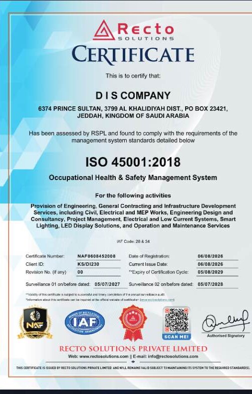 ISO 45001:2018 — Occupational Health & Safety Management System